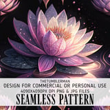 Pink Lotus Flower Tumbler Design, Digital Paper Pack, Watercolor Background, Floral Junk Journal Pages, Printable PNG, Scrapbooking thumbnail 1