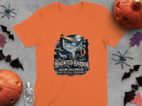 Haunted Harbor Sailor Halloween Night Fog Skull Lighthouse Ocean Nautical Crewneck Sweatshirts thumbnail 3