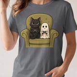 Gamer Ghost and Cat Tee thumbnail 6
