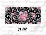 Dark Floral Butterfly Mug Wrap Sublimation, 11oz 15oz Digital Design, Pink Flower Cottagecore PNG for Her Birthday Gift thumbnail 13