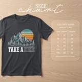 Retro Take A Hike Mountain Sunset T-Shirt thumbnail 2