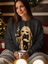 Mummy and Black Cat Coffee Tee thumbnail 11