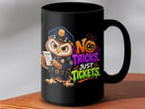 No Tricks Just Tickets Police Owl Mug thumbnail 14