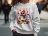 Cute Retro Ghost Halloween Sweatshirt, Trendy Spooky Season Hoodie, Fall Ghost Heart Glasses T-Shirt Gift for Her thumbnail 8