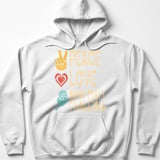 Pickleball Gildan Fleece Hoodie, Peace Love Pickleball Vintage Graphic, Court Pullover thumbnail 7
