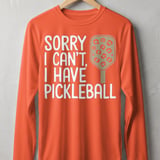 Pickleball Sport-Tek Long Sleeve Tee, Sorry I Can't, I Have Pickleball, Outdoor UV Sun Shield Shirt thumbnail 4