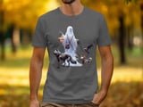 Halloween Ghost T-Shirt, Spooky Dog Skeleton Design, Funny Halloween Tee, Costume Shirt, Ghost and Pets, Canine Lover, October Vibes thumbnail 3