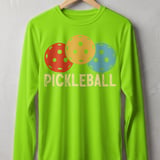 Pickleball Sport-Tek Long Sleeve Tee, Retro Tri-Color Balls Pickleball, Sun Shield Performance Shirt thumbnail 10