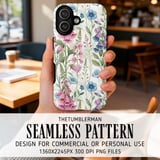Whimsical Foxglove Watercolor Floral Digital Size Bundle Png thumbnail 6
