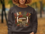 Game Day Sweatshirt Vintage Fall Football Hoodie Coquette Patchwork Football Shirt Cute Tailgate Tote Bag Autumn Gameday Mom Gift thumbnail 1