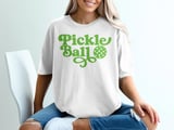 Pickleball Comfort Colors Shirt, Pickle Ball Retro Groovy Style, Vintage Graphic Tee for Players thumbnail 2