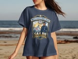 US Coast Guard Sailor T-Shirt, Patriotic Military USCG Veteran Gift, Female Service Member Apparel, Honor Respect Duty Tee thumbnail 5