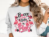Pink Flamingo Bocce Chic Sweatshirt thumbnail 3