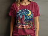 Powered By Cats And Moonlight Tee thumbnail 5