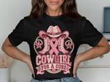 Faux Patchwork Cowgirl For A Cure Tee thumbnail 2