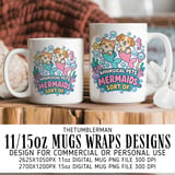 Whimsical Mermaid Pets Mug Wrap thumbnail 1