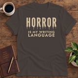 Horror Is My Writing Language Softstyle Tee thumbnail 1