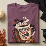 Coffee & Cowboy Boots Tee or Sweatshirt thumbnail 1
