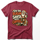 Reason Santa Needs Coffee Tee thumbnail 6