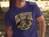 My Therapist Has Four Legs Dog Lover T-Shirt, Rescue Dog Parent Gift, Retro Pet Owner Tee, Animal Lover Shirt thumbnail 3