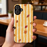 Autumn Leaves Fall Phone Case & Tote Bag, Cozy Rustic Pinecone Acorn Pattern, Seasonal Thanksgiving Gift thumbnail 13