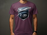 F-35 Lightning II Shirt, Stealth Fighter Jet T-Shirt, Military Aviation Graphic Tee, Air Force Pilot Crest Top, Aviation Enthusiast Gift thumbnail 7