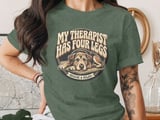 My Therapist Has Four Legs Dog Lover T-Shirt, Rescue Dog Parent Gift, Retro Pet Owner Tee, Animal Lover Shirt thumbnail 5