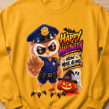 Officer Hoot the Owl Halloween Sweatshirt thumbnail 3