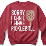 Pickleball Gildan Crewneck Sweatshirt, Sorry I Can't, I Have Pickleball, Court Warm Up thumbnail 5