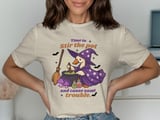 Witch Goose T-Shirt, Stir the Pot, Halloween Shirt, Funny Goose Tee, Spooky Season Apparel, Cute Witchy Design thumbnail 5