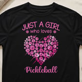 Pickleball Sport-Tek Performance Tee, Just a Girl Who Loves Pickleball, Court Apparel thumbnail 1