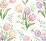 Digital Floral Pattern, Digital Bundle, Watercolor Flowers, Tulip, Daisy, Forget Me Not, Spring Flowers, Seamless Pattern, Commercial Use thumbnail 8