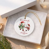 Mahjong Christmas Ornament 2026, Cute Mahjong Snowman Friend Ceramic Keepsake, Game Night Player Holiday Gift, Best Friend Tree Decoration thumbnail 8