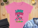 Lawn Prawn Bocce Ball T-Shirt | Funny Flamingo Summer Vacation Tee | Humorous Lawn Game Beach Party Shirt Gift thumbnail 3