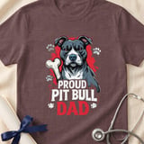 Proud Pit Bull Dad Tee | Pit Bull Dad Shirt | Pittie Dad Gift | Dog Dad Apparel thumbnail 13