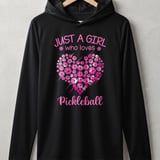 Pickleball Sport-Tek Performance Hood, Just A Girl Who Loves Pickleball, Lightweight Performance Hoodie thumbnail 1