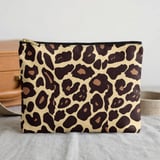 Chic Leopard Print Laptop Sleeve, Animal Print Accessory Pouch, Trendy Wild Jungle Pattern Tech Case thumbnail 9