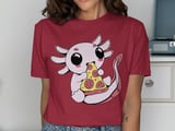 Kawaii Axolotl Pizza Lover T-Shirt thumbnail 12