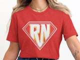 RN Superhero Registered Nurse Red Diamond T-Shirt thumbnail 6