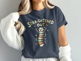 Scoliosis Fusion T-Shirt: Happy Spine Surgery Recovery, Straightened Out Cartoon Vertebrae Tee thumbnail 1