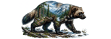 Wolverine Tumbler Wrap 40oz Sublimation Digital Design | Mountain Wildlife Tumbler PNG | Nature Outdoorsy Animal Wrap File for Men thumbnail 14