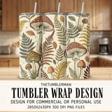 Whimsical Mushroom Forest Digital Pattern Size Bundle Png thumbnail 1