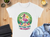 Flamingo Bocce Ball T-Shirt, Funny 'Getting This On Point' Tee, Tropical Summer Flamingo Sports Player Gift, Beach Vacation Shirt thumbnail 5