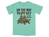 On The Way Frog & Tortoise Humor T-Shirt thumbnail 9