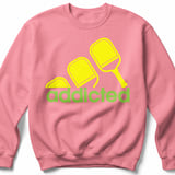 Pickleball Gildan Crewneck Sweatshirt, Addicted, Court Warm Up Layer for Passionate Players thumbnail 8