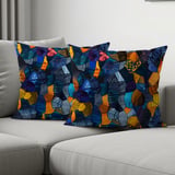 Vibrant Mosaic African Print Throw Pillow thumbnail 4