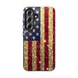 Glitter American Flag Tote Bag: Patriotic Stars and Stripes Phone Case thumbnail 5