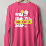 Pickleball Sport-Tek Long Sleeve Tee, Mom. Grandma. Pickleball Legend., UV Protection Sun Shield Shirt thumbnail 2