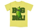 Big Dill T-Shirt, Funny Pickle Shirt, Cool Pickle Graphic Tee, Sarcastic Food Pun Tshirt, Retro Cartoon Pickle Tee, Humorous Foodie Gift thumbnail 5