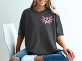 Kawaii Axolotl Pocket Peek T-Shirt thumbnail 1